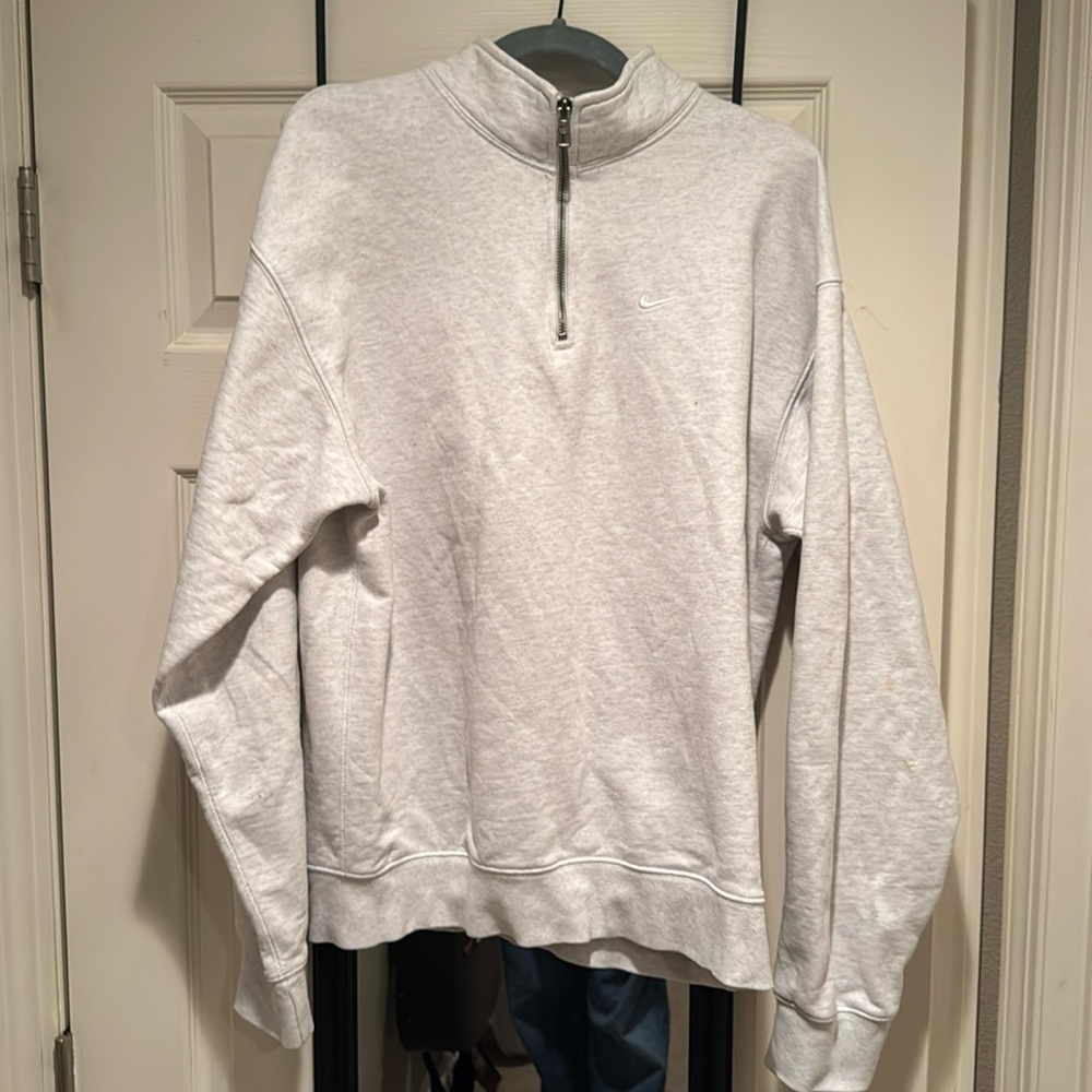Nike White Quarter Zip
